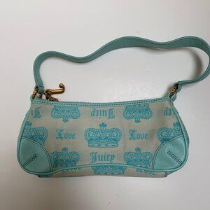 BNWOT Vintage Juicy Couture Mini Logo Canvas and Leather Trim Bag